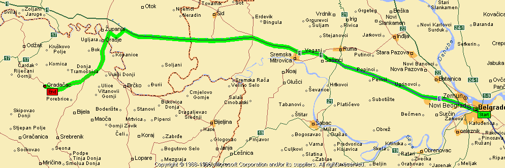 mapa autoputa beograd zagreb OPRUGE KRAJNOVIC